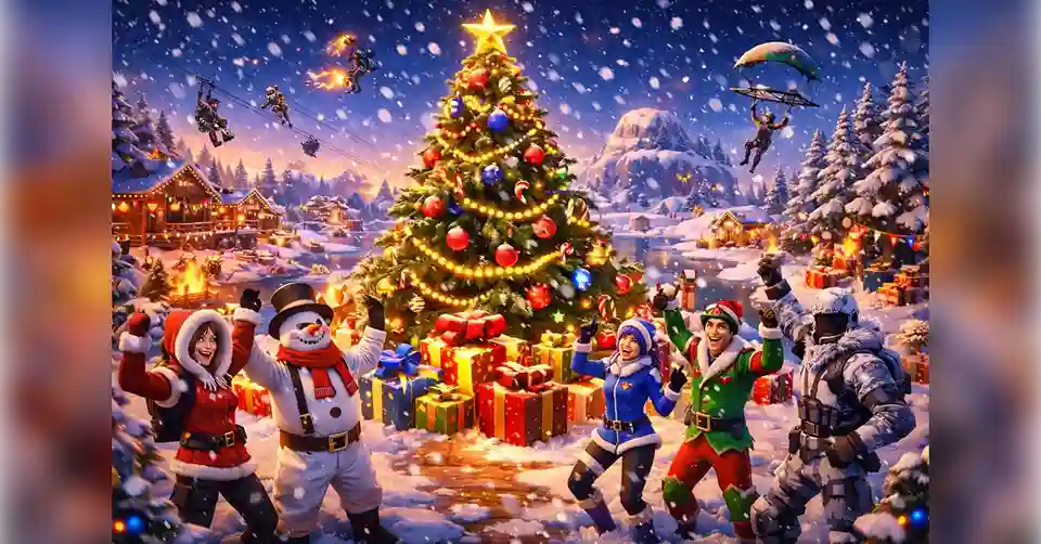 Fortnite Winterfest Presents holiday event with free gifts and winter-themed rewards